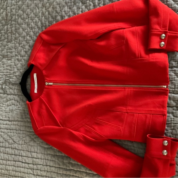 Women's Red Zip-Up Jacket - Picture 7 of 7